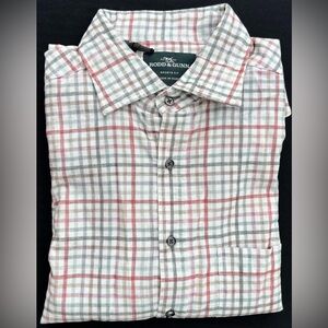 RODD & GUNN Brookdale Long Sleeve Slim Fit Cotton Shirt Wild Rose NWT